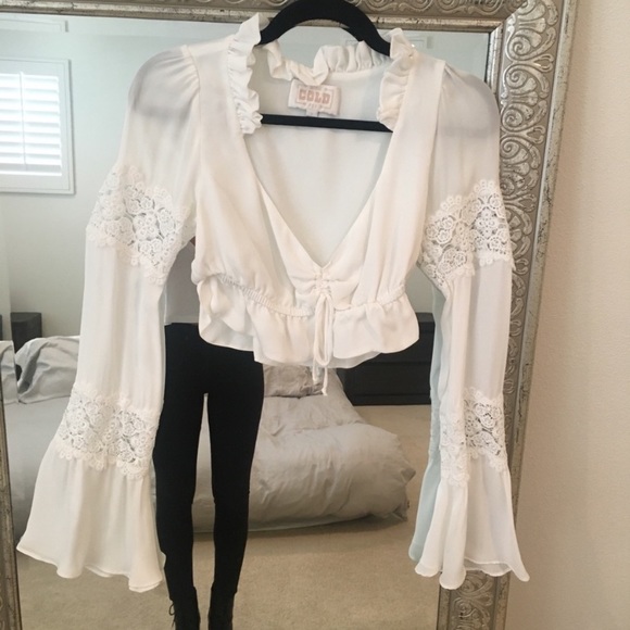 —Sold on Depop— NWOT sold out SCF White Crescent Crop top sz 0 - Picture 6 of 8